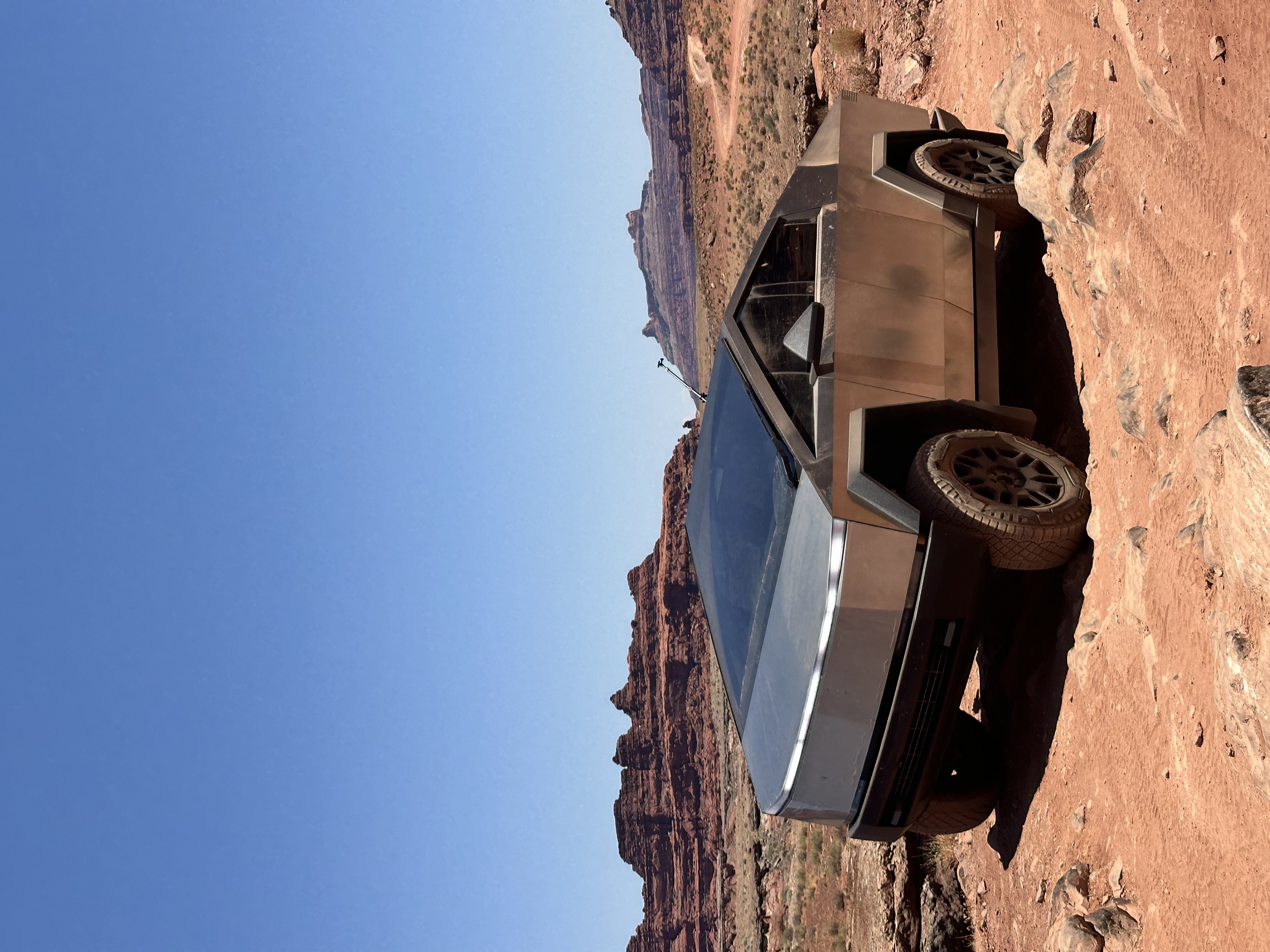 Cybertruck trail scenery overlook