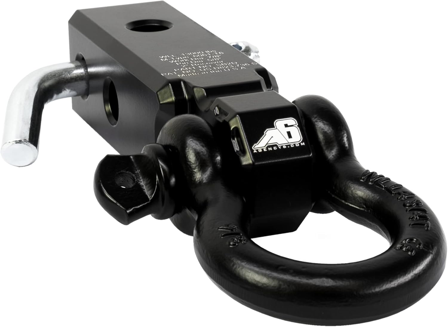Shackle hitch receiver block