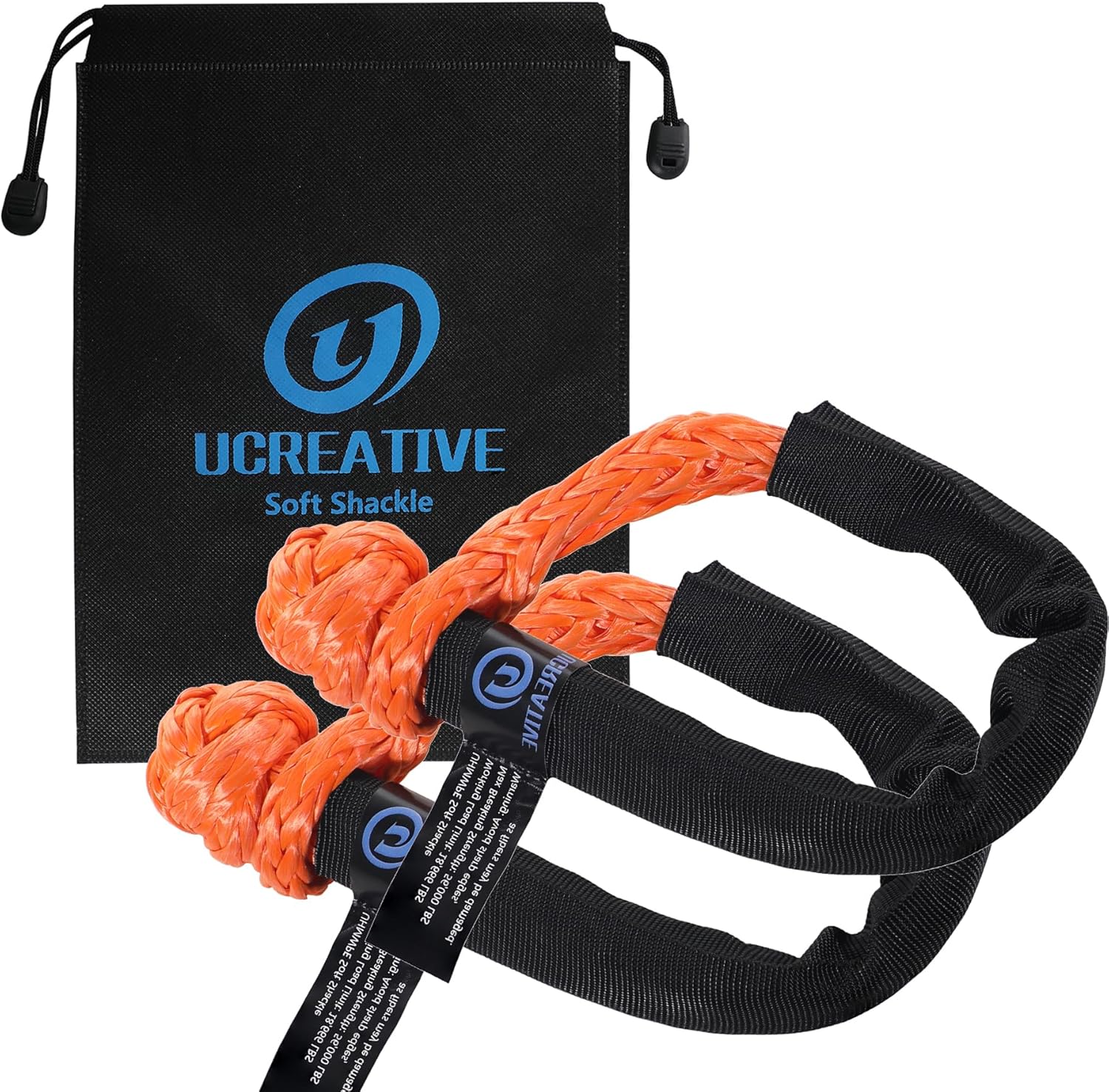 Soft shackles for vehicle recovery