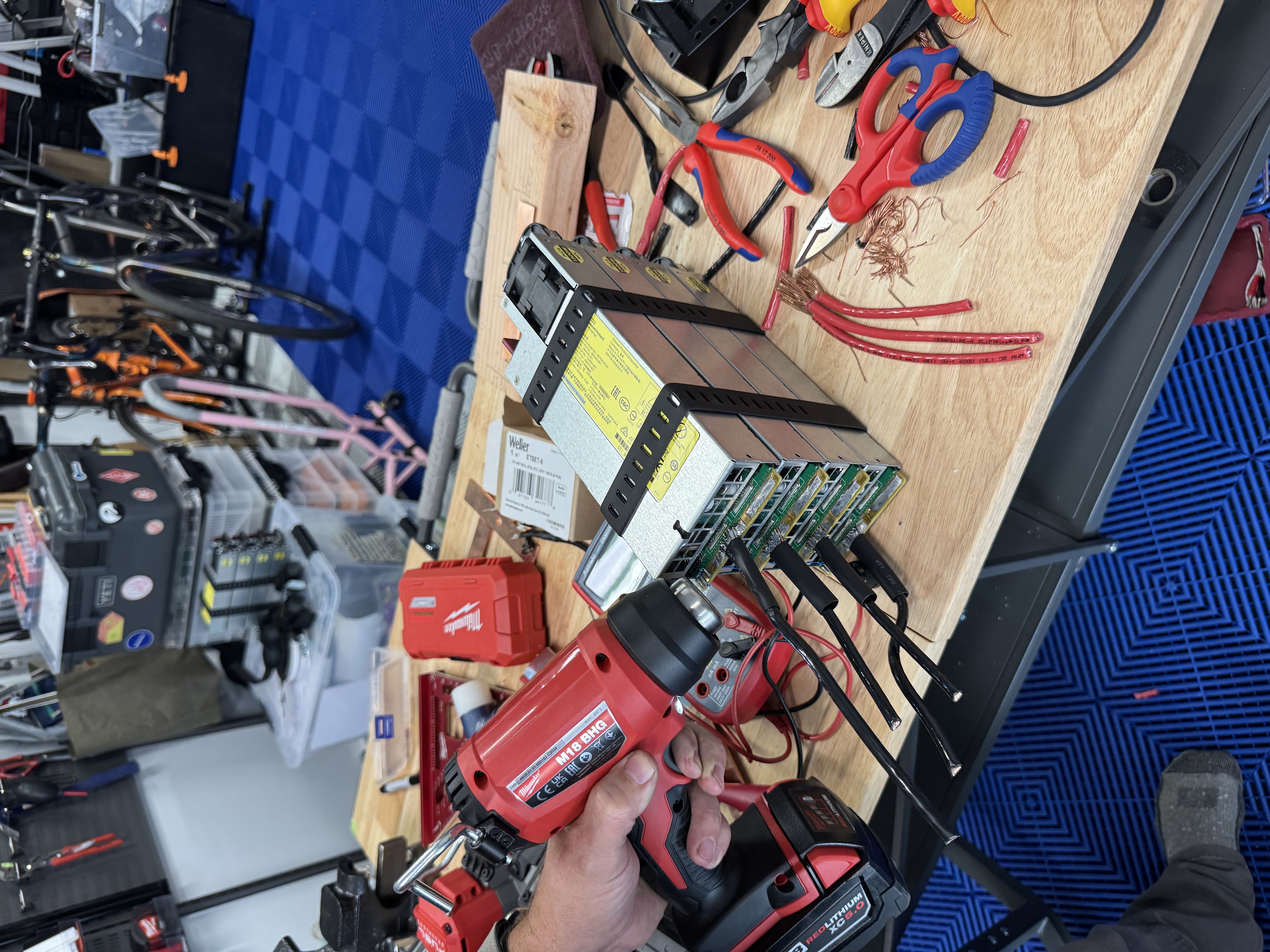 Cybertruck winch build power supply setup