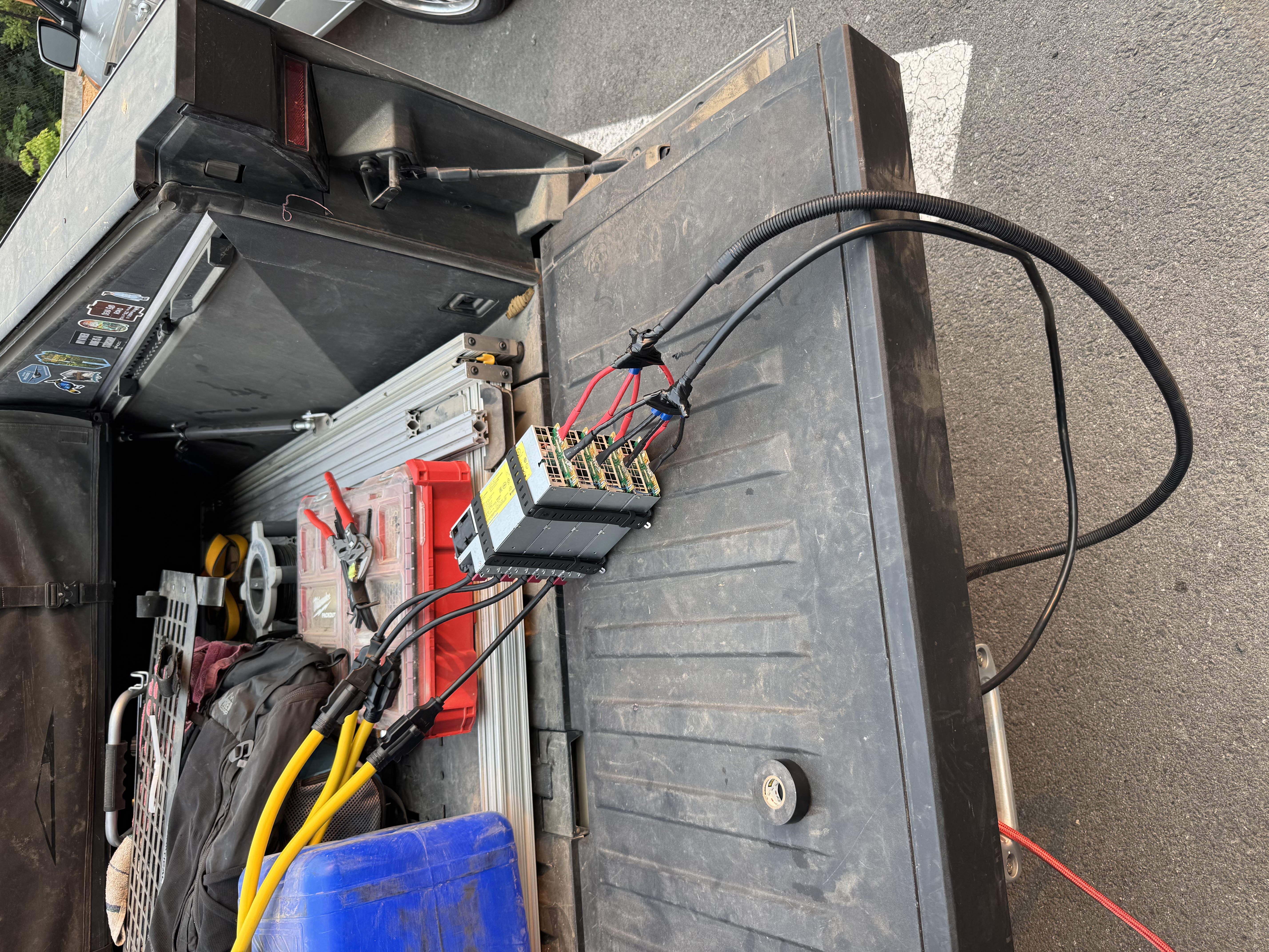 Cybertruck winch build wiring detail