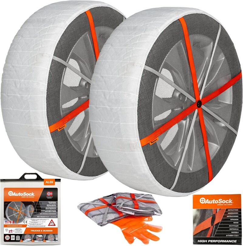 AutoSock tire traction devices for Cybertruck